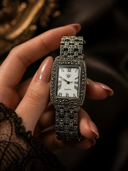Grand Marcasite Link Watch