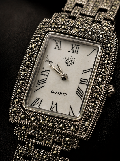 Grand Marcasite Link Watch