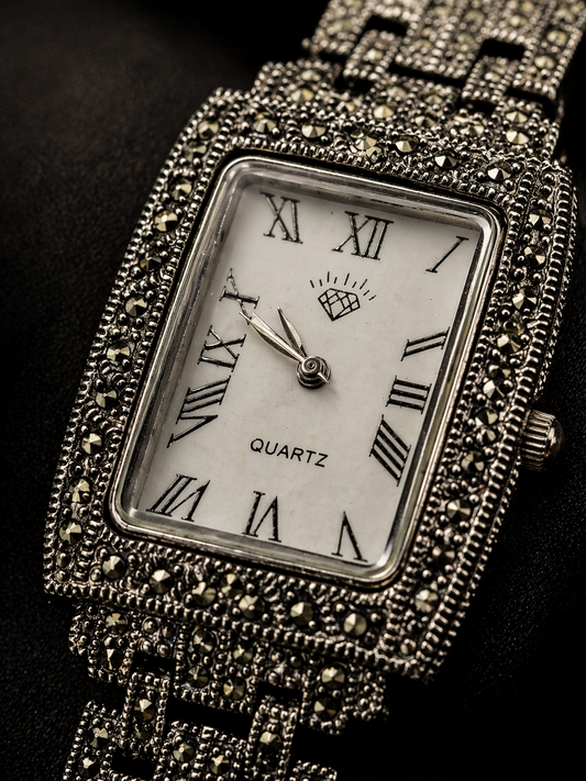 Grand Marcasite Link Watch