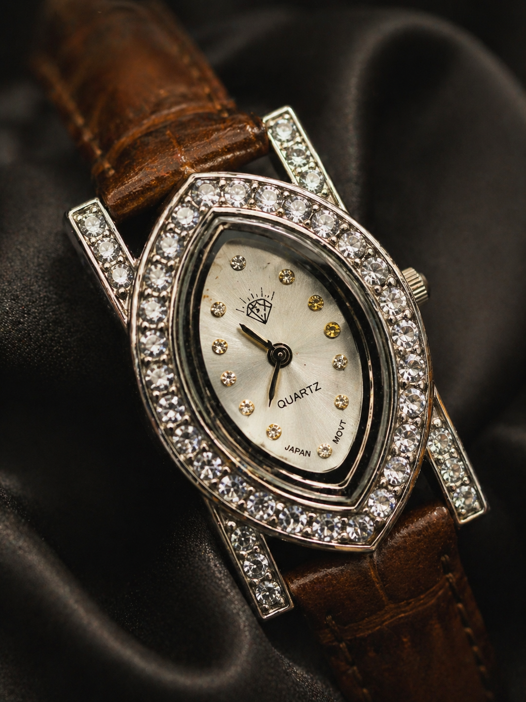 Brilliant CZ Stone Belt Watch