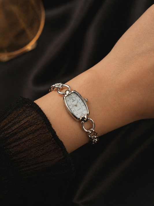 Sleek Silver Link Watch
