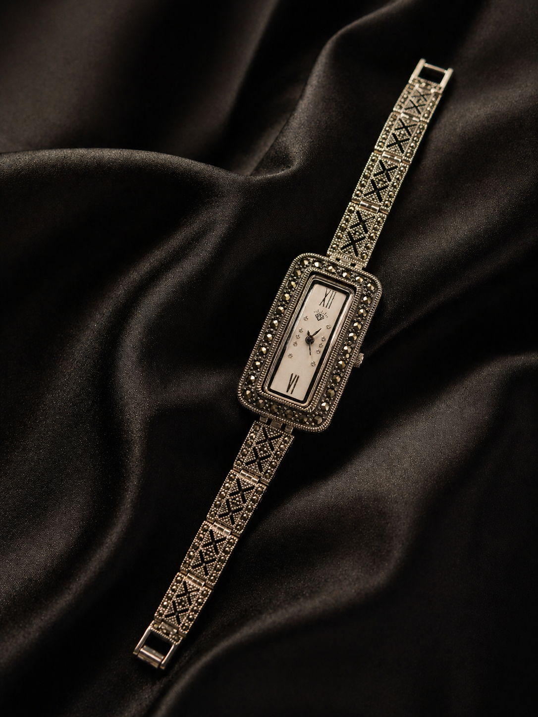 Timeless Marcasite Link Watch