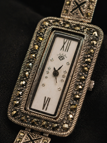Timeless Marcasite Link Watch