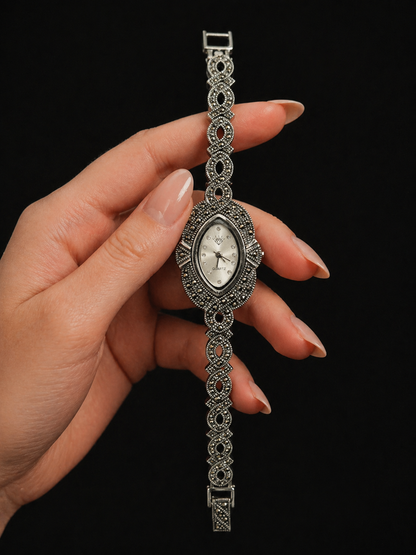 Signature Marcasite Link Watch
