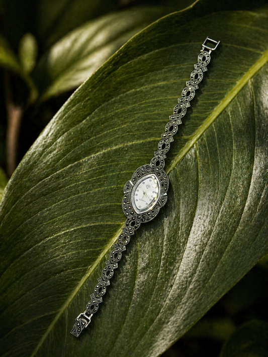 Signature Marcasite Link Watch