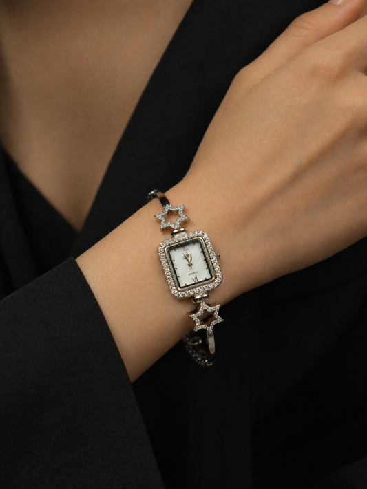 Versatile CZ Stone Adjustable Watch