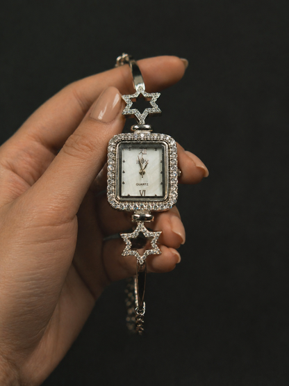 Versatile CZ Stone Adjustable Watch