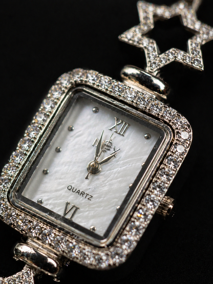 Versatile CZ Stone Adjustable Watch