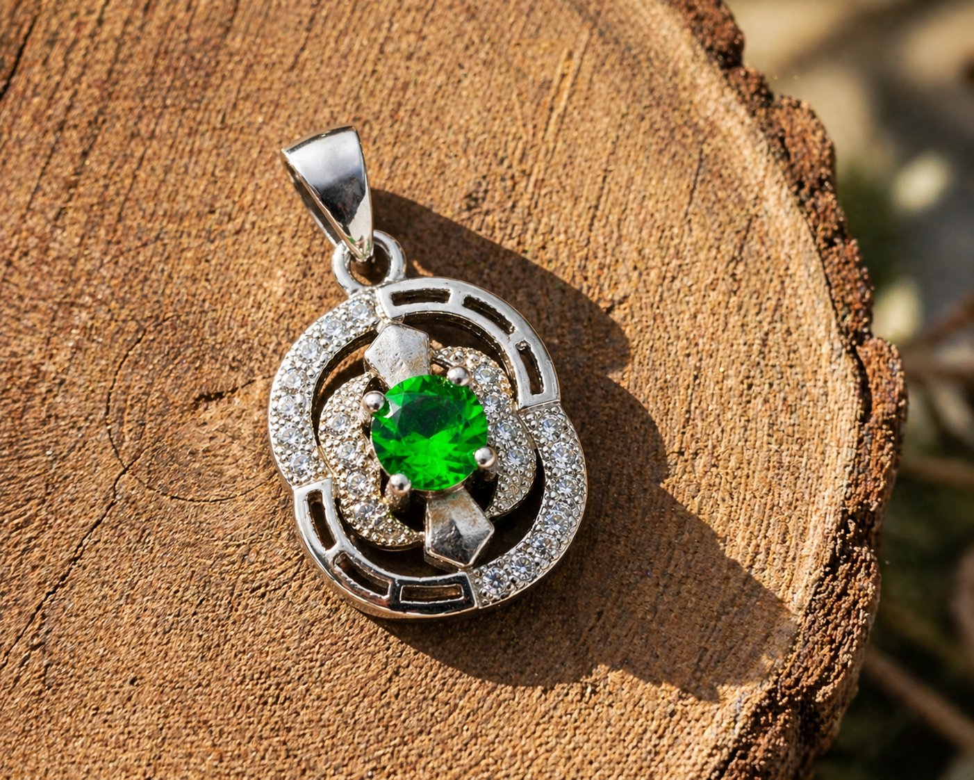 Radiant Green Stone Set