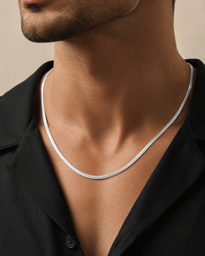 Reflective Flat Snake Chain