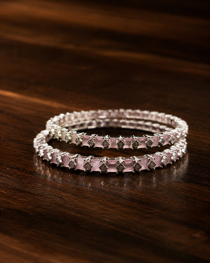Pink Aura CZ Bangle