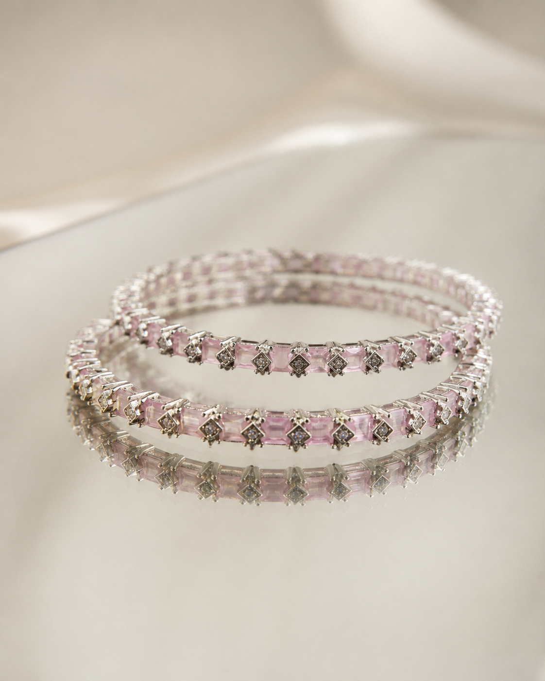 Pink Aura CZ Bangle