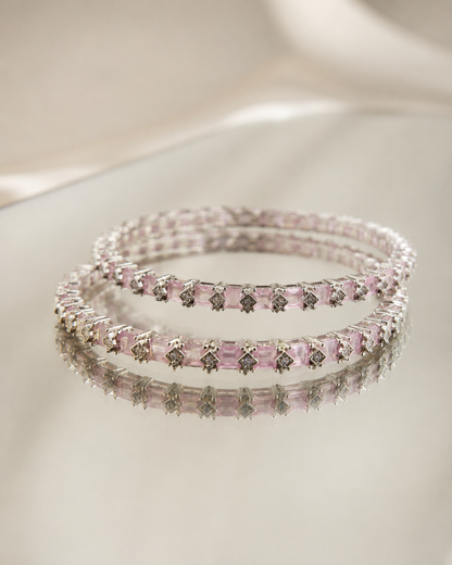 Pink Aura CZ Bangle