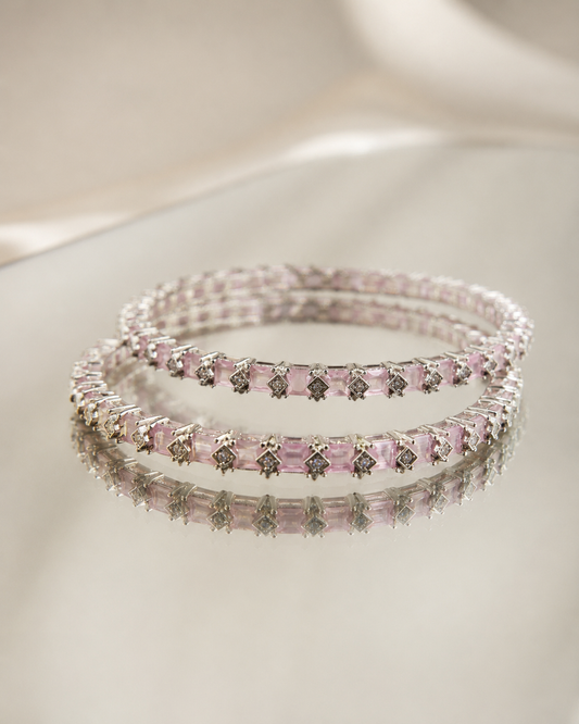 Pink Aura CZ Bangle