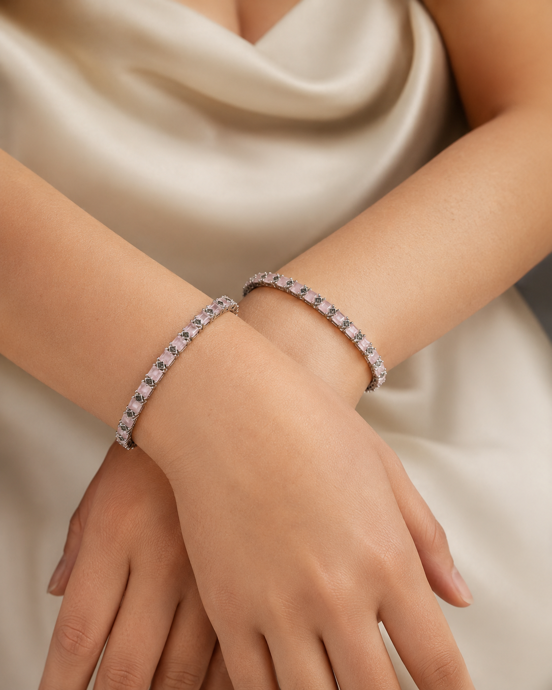 Pink Aura CZ Bangle