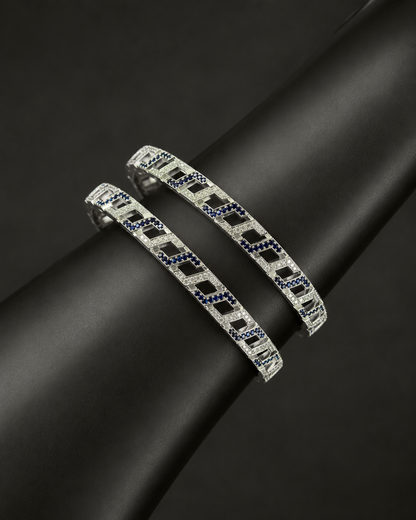 Blue White Crystal Rhythm