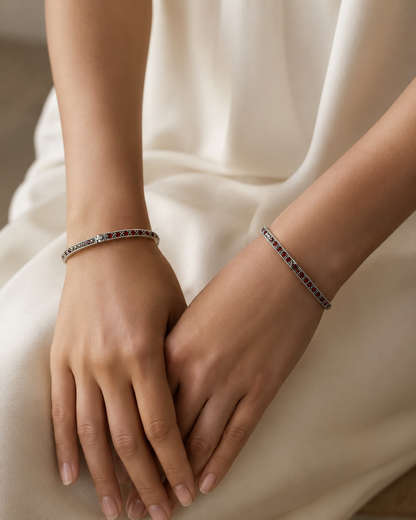 Double Line Marcasite Kada