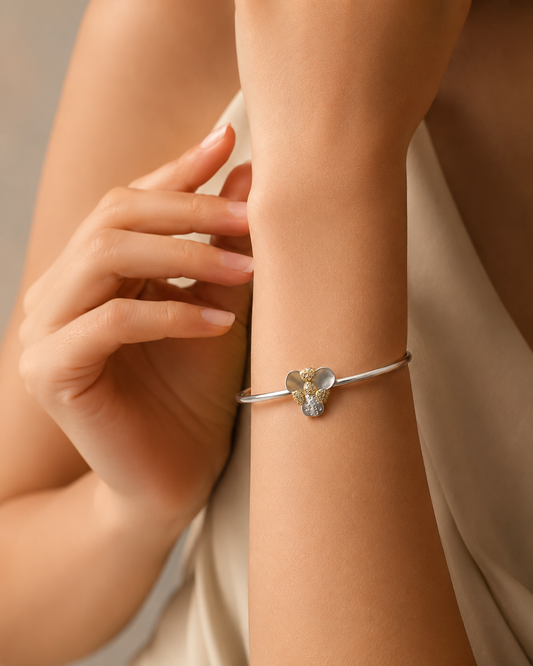Matte Yellow Floral Charm