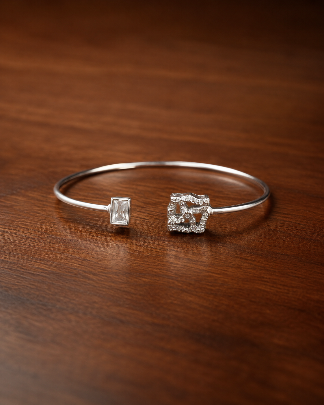 Square Light CZ Bangle