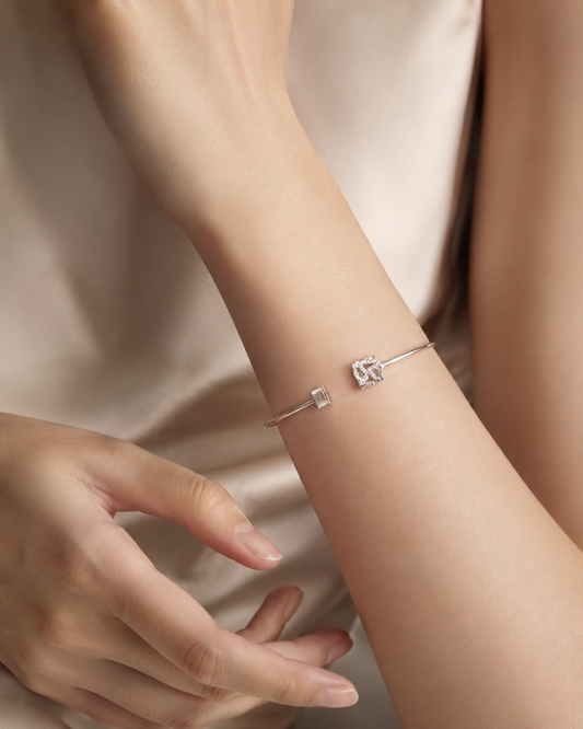 Square Light CZ Bangle