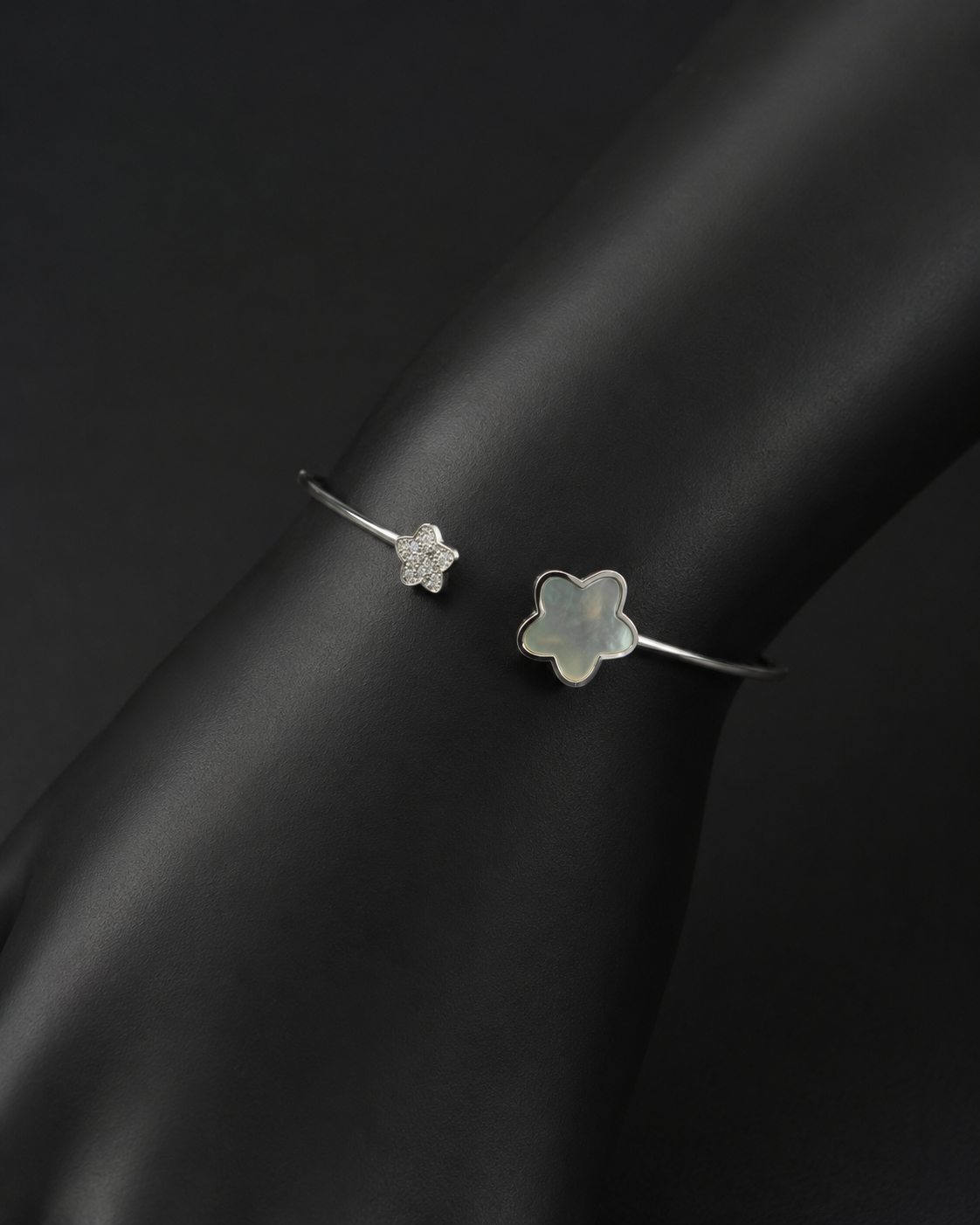 Star Pearl CZ Bangle