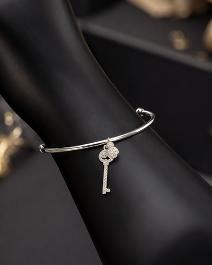 Tiny CZ Charm Bangle