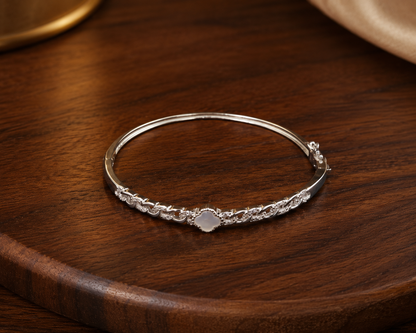 Hinged Cleef Silver Charm