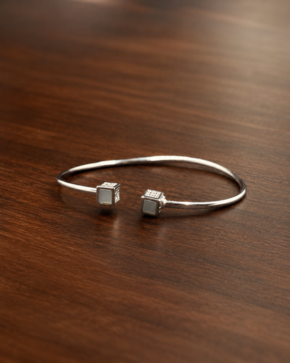 Square Pearl MOP Charm