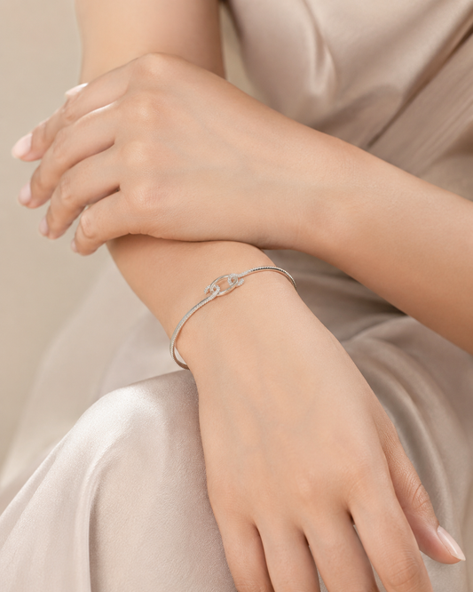 Wave Flow Silver Kada