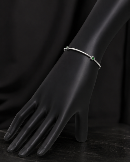 Emerald Spark CZ Bangle