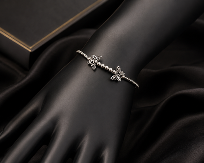 Butterfly Charm Silver Bracelet