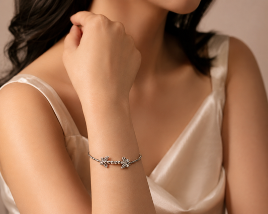 Butterfly Charm Silver Bracelet
