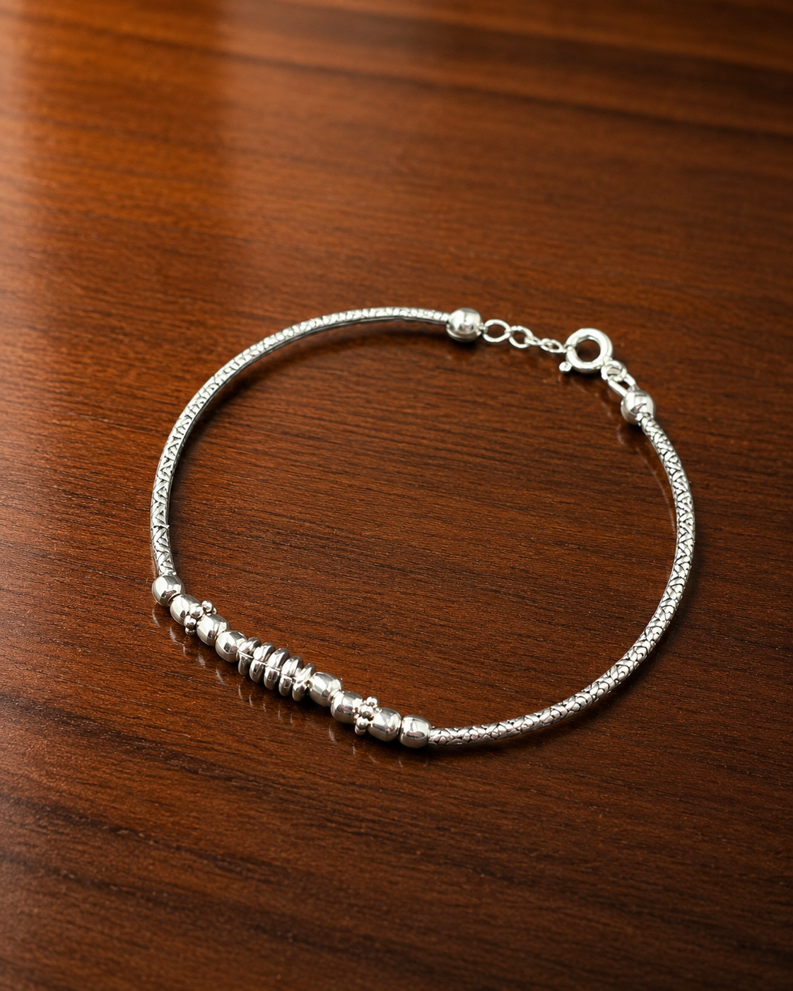 Beaded Silver Bracelet