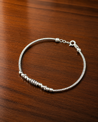 Beaded Silver Bracelet