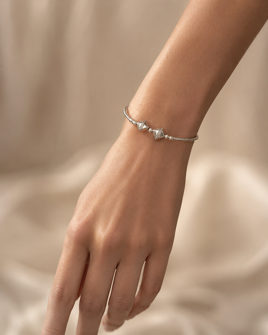 Kite Charm Silver Bracelet