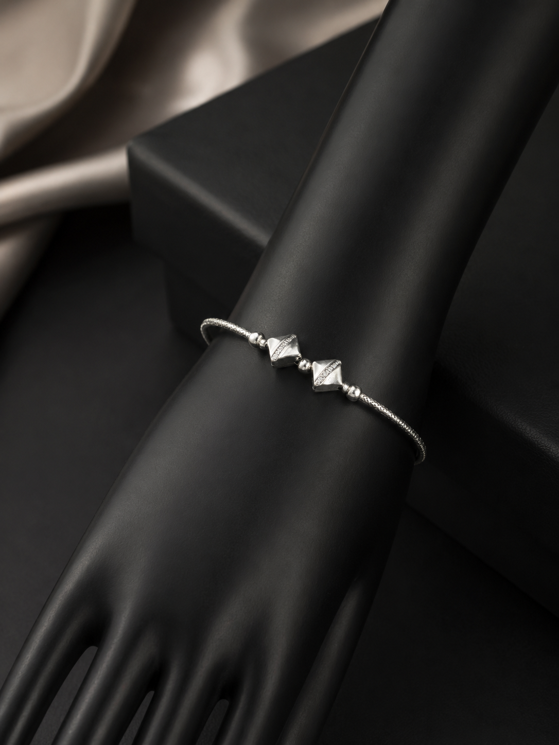 Kite Charm Silver Bracelet