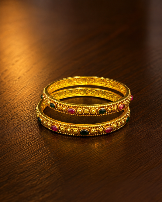 Multicolour Gold Festive Bangle