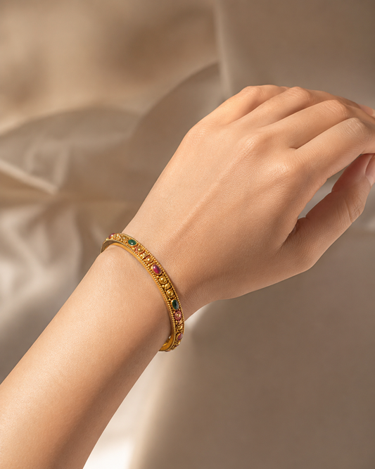 Multicolour Gold Festive Bangle