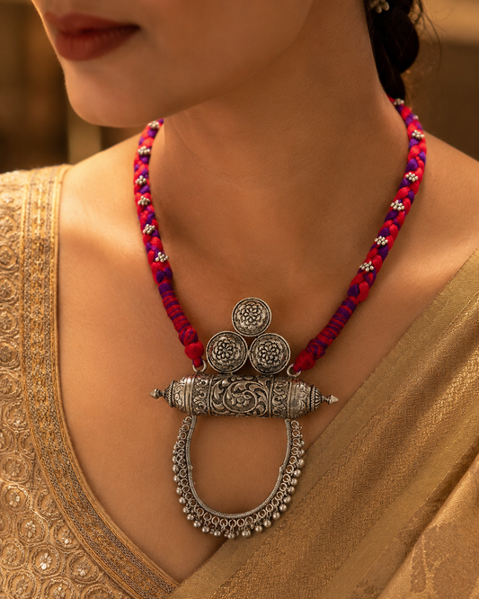 Royal Antique Silver Heritage Necklace