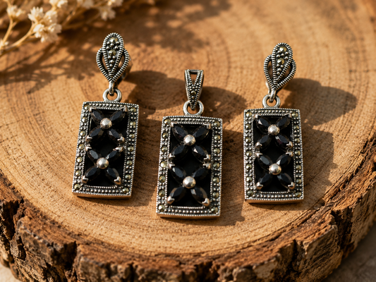 Statement Marcasite Set