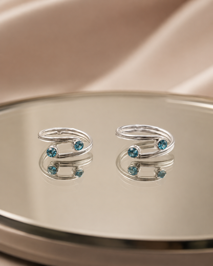 The Light Blue Stone Toe Ring