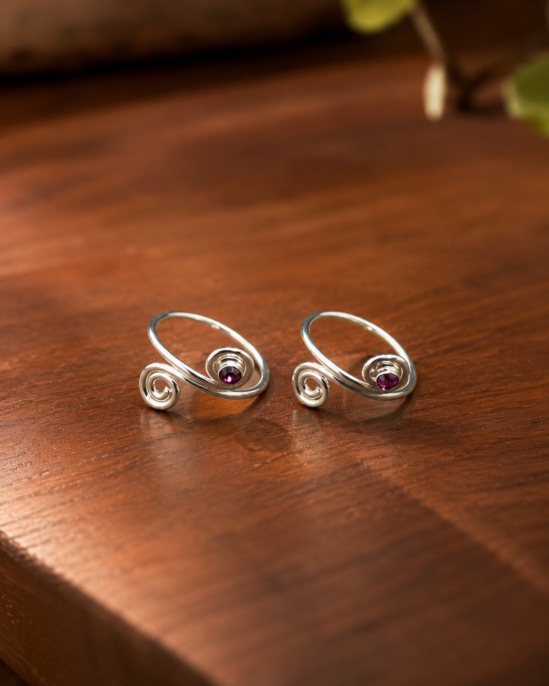 The Earthy Brown Stone Toe Ring