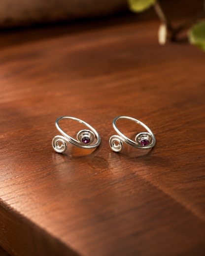 The Earthy Brown Stone Toe Ring