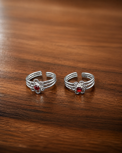 The Traditional Red Bindhi Toe Ring