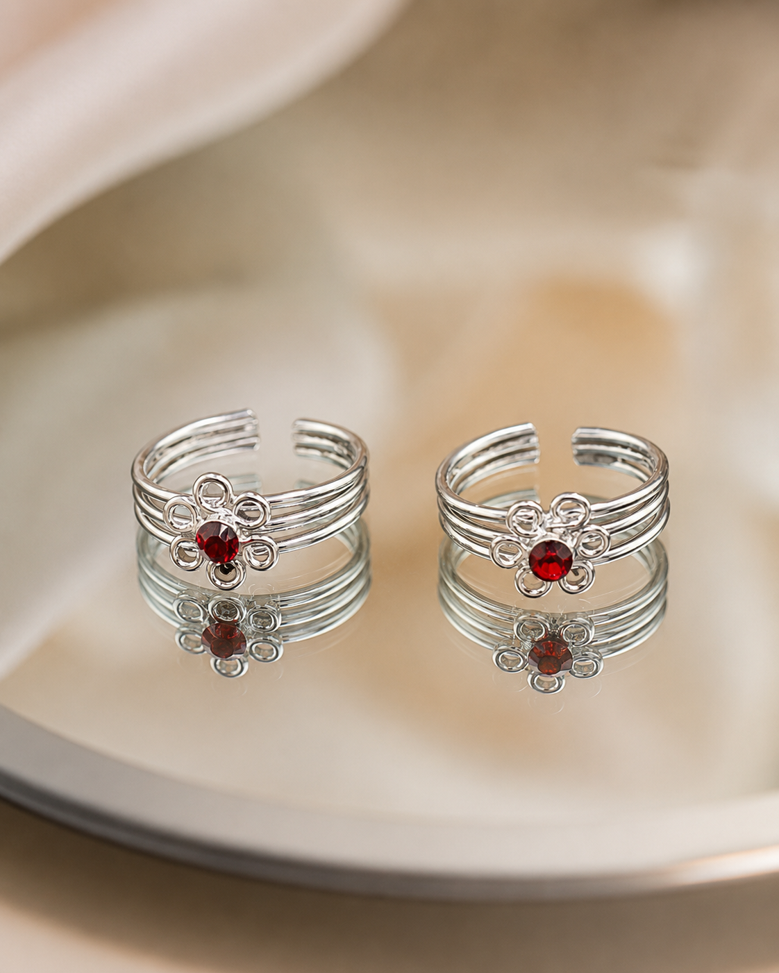 The Traditional Red Bindhi Toe Ring