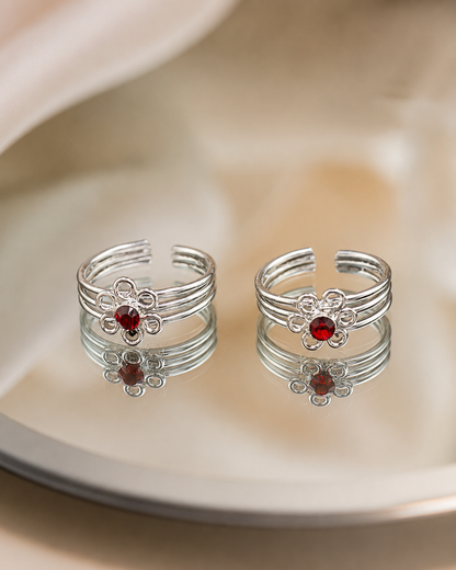 The Traditional Red Bindhi Toe Ring