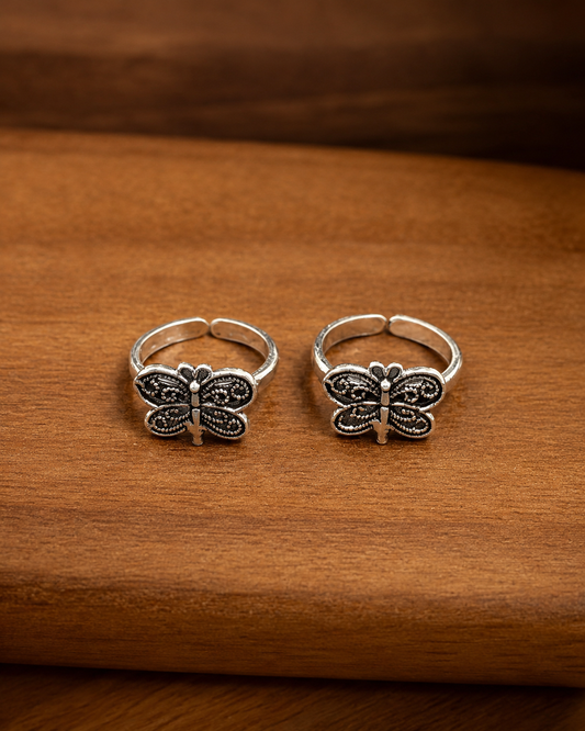The Graceful Butterfly Design Toe Ring