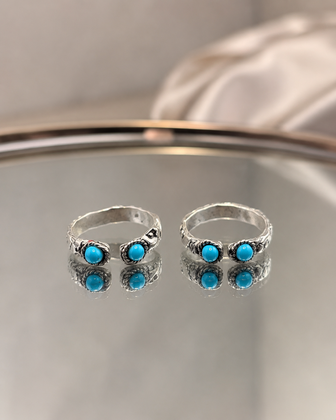 The Turquoise Filigree Toe Ring
