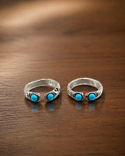 The Turquoise Filigree Toe Ring