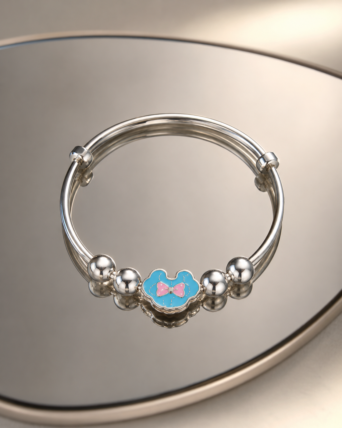 Blue Bow Charm Kada